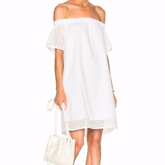 RAG & BONE FLAVIA EYELET LACE OFF-THE-SHOULER DRESS size XS NWT$395 - Picture 1 of 7